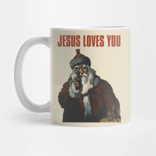 vintage jesus loves you Mug